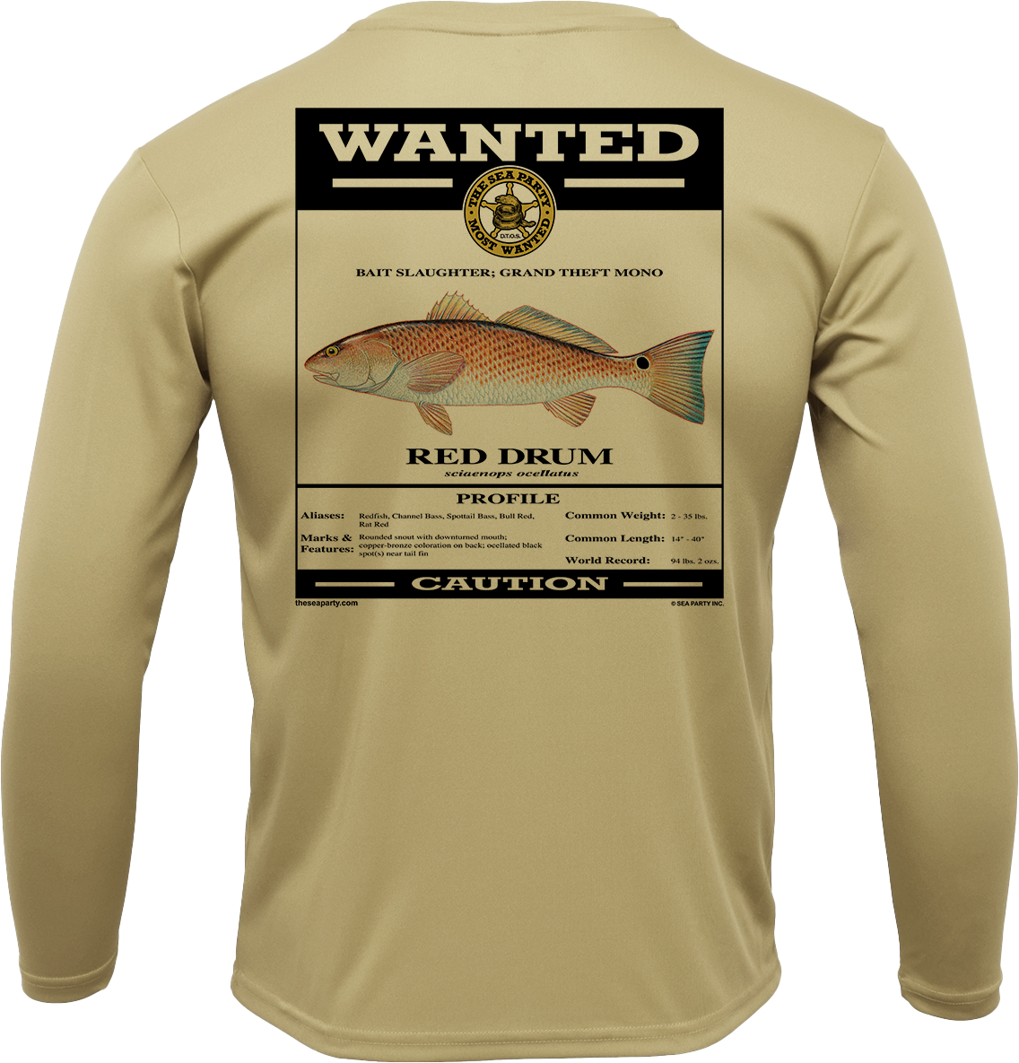 Redfish Wanted LS Performance Crew 2XL / Sand